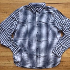FRED PERRY Amplified Gingham Steel Marl Shirt XL